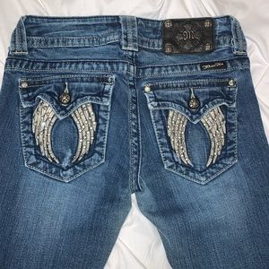 MISS ME Jeans with Angel Wing Design!!